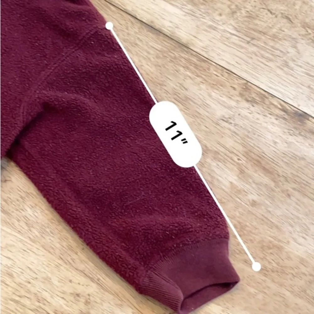 Vintage Baby Gap Unisex 2XL (24-30 Months) 100% Polyester Maroon Graphic Hoodie‎